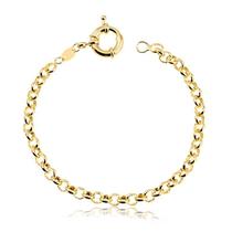 Pulseira 18cm Elo Portugues 6mm Fecho Boia Folheada A Ouro Pulseira 18cm Elo Portugues 6mm Fecho Boia Folheada A Ouro