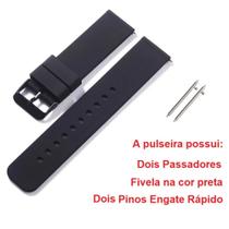 Pulseira 18mm Silicone Wawe Para Relogio Smartwatch c/ Pinos Pulseira 18mm Silicone Wawe Para Relogio Smartwatch c/ Pinos