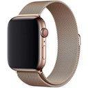 Pulseira 2 em 1 para Apple Watch 44mm Series 1 2 3 Milanese Loop com Capa Case Metal Champanhe