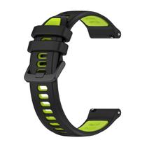 Pulseira 22mm Compatível com Amazfit Balance 2 A2430 Cor:Preta com Verde