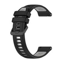 Pulseira 22mm Compatível com Ticwatch E2 Cor:Preta com Cinza