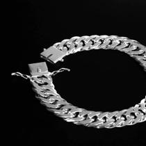 Pulseira 2x2 13mm Prata 925 Fecho Gaveta