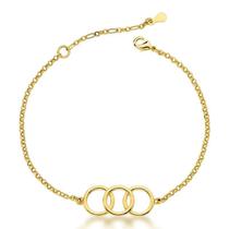 Pulseira 3 circulos lisos e vazados Pulseira 3 circulos lisos e vazados