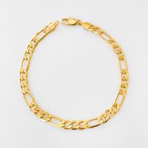 Pulseira 3x1 Unissex Flat 5,5mm Banhada a Ouro 18k