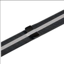 Pulseira 42mm 44mm Apple Watch Metal preto com lista cinza