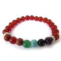 Pulseira 7 Chakras 8mm - Ágata de Fogo Pulseira 7 Chakras 8mm - Ágata de Fogo