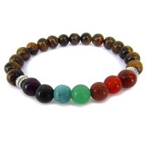 Pulseira 7 Chakras 8mm - Olho de Tigre Pulseira 7 Chakras 8mm - Olho de Tigre