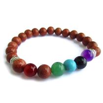 Pulseira 7 Chakras 8mm - Pedra do Sol Pulseira 7 Chakras 8mm - Pedra do Sol