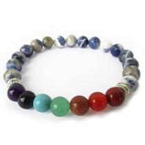 Pulseira 7 Chakras 8mm - Sodalita