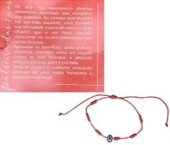 Pulseira 7 Nós com Olho Grego Proteção Espiritual Contra Mau-Olhado Sorte