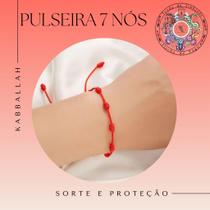 Pulseira 7 Nós Kabballah Vermelha Original Ajustável Pulseira 7 Nós Kabballah Vermelha Original Ajustável