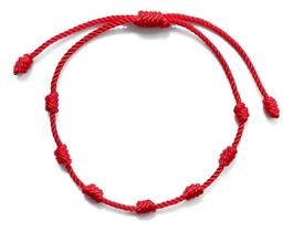 Pulseira 7 Nós Vermelha Kabbalah Proteção Contra Inveja e Energias Negativas Infantil Adulto
