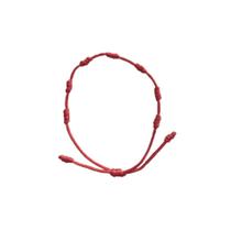 Pulseira 7 Nós Vermelho - Feito A Mão - Fio Acetinado 01Mm