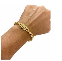 Pulseira 8mm Fecho Duplo Nossa Senhora joia Maciça