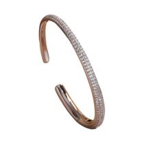 Pulseira Aberta Elegante Feminina Com Zircônia Cúbica AAA Joia De Luxo Para Casamento E Festas No Pulseira Aberta Elegante Feminina Com Zircônia Cúbica AAA Joia De Luxo Para Casamento E Festas No