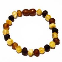 Pulseira acima de 20cm Âmbar Báltico Misto Não Polido Pulseira acima de 20cm Âmbar Báltico Misto Não Polido