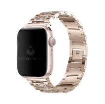Pulseira Aço Elos Quadrada Compatível com Apple Watch