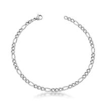 Pulseira aço figaro fina 21cm