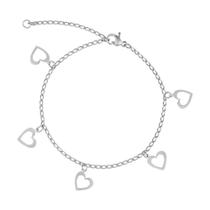 Pulseira Aço GLAM Groumet Coração Vazado 0.9x0.8mm 21cm Pulseira Aço GLAM Groumet Coração Vazado 0.9x0.8mm 21cm