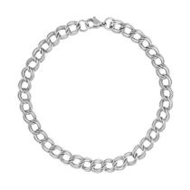 Pulseira Aço Groumet Elos Duplos 6.50mm 21cm Pulseira Aço Groumet Elos Duplos 6.50mm 21cm