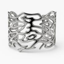 Pulseira Aço Inoxidável Vazado Orgânico Design Moderno Pulseira Aço Inoxidável Vazado Orgânico Design Moderno