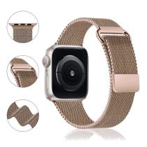 Pulseira Aço Milanês Milanese Compatível com Apple Watch