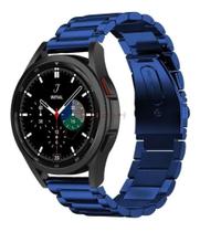 Pulseira Aço Para Smartwatch Galaxy Watch 4/ Galaxy Watch4 Classic - Azul