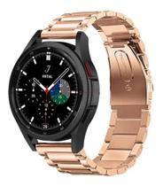 Pulseira Aço Para Smartwatch Galaxy Watch 4/ Galaxy Watch4 Classic - Gold Rose - T-Shirck