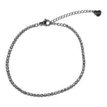 Pulseira Aço Riviera Zirconia Branco Delicado + Extensor