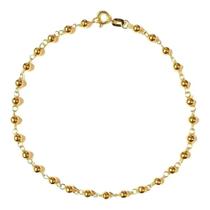 PULSEIRA ADULTO BOLINHAS 3MM EM OURO 18K/750 - 21cm (elo-único) PULSEIRA ADULTO BOLINHAS 3MM EM OURO 18K/750 - 21cm (elo-único)