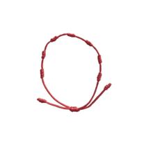 Pulseira adulto unissex 7 nós vermelho - feito a mão - fio acetinado 01mm Pulseira adulto unissex 7 nós vermelho - feito a mão - fio acetinado 01mm