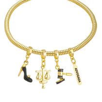 Pulseira Advogada Berloque Banhado a Ouro 18k