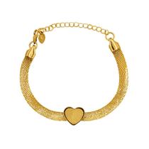 Pulseira Afeto Banhado A Ouro 18k Elegante