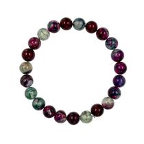 Pulseira Agata Color Mix 8mm Pedra Natural Equilíbrio Emocional Unissex Pulseira Agata Color Mix 8mm Pedra Natural Equilíbrio Emocional Unissex