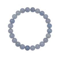 Pulseira Agua Marinha 8mm Pedra Natural Calma Tranquilidade Unissex