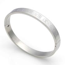 Pulseira AIKESIWAI Roman Numeral Series brilhante para homens e mulheres