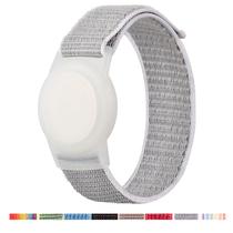 Pulseira AirTag Yiurcy para crianças com pulseira de nylon cinza