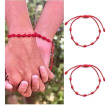 Pulseira Ajustável 7 Nós Vermelha Proteção Contra Mal