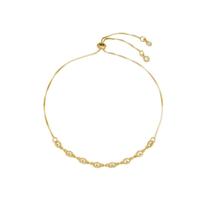 Pulseira ajustável beatriz mini elos folheada a ouro 18k Pulseira ajustável beatriz mini elos folheada a ouro 18k