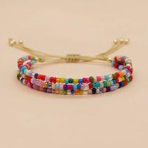 Pulseira Ajustável Com Contas Arco-íris Para Meninas, Joias De Praia De Verão, Contas Miyuki,