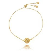 Pulseira ajustável com coração banhado a ouro 18k