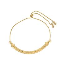 Pulseira ajustável malha florença folheada a ouro 18k Pulseira ajustável malha florença folheada a ouro 18k