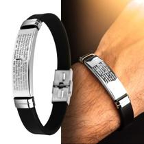 Pulseira Ajustavel Oração Pai Nosso Prata Feminino E Maculinio - PMPN1 Pulseira Ajustavel Oração Pai Nosso Prata Feminino E Maculinio - PMPN1