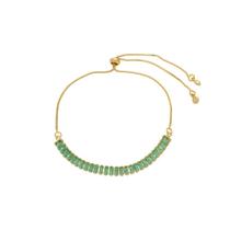 Pulseira ajustável taylor p zircônias turmalina folheada a ouro 18k Pulseira ajustável taylor p zircônias turmalina folheada a ouro 18k