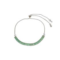 Pulseira ajustável taylor p zircônias turmalina folheada em ródio branco Pulseira ajustável taylor p zircônias turmalina folheada em ródio branco