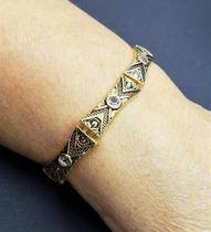 Pulseira Ajustável Zirconias Cristal Banho De Ouro 18k 4232