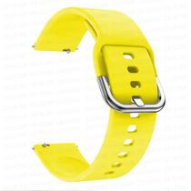 Pulseira Amarelo de Silicone Fecho de Aço 20MM Compativel Waatch3 Active2 GTS3 GTR42/47mmGTR3/PRO