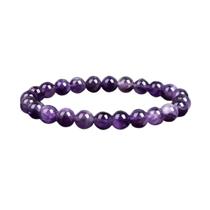 Pulseira Ametista 8mm Pedra Natural Proteção Transmutação Unissex