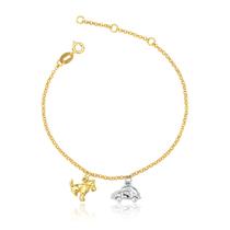 Pulseira Amigos Inseparáveis Revestida em Ouro e em Ródio Pulseira Amigos Inseparáveis Revestida em Ouro e em Ródio
