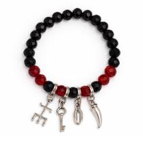 Pulseira Amuletos Cristal Exú Laroyê Proteção Espiritual Axé Pulseira Amuletos Cristal Exú Laroyê Proteção Espiritual Axé